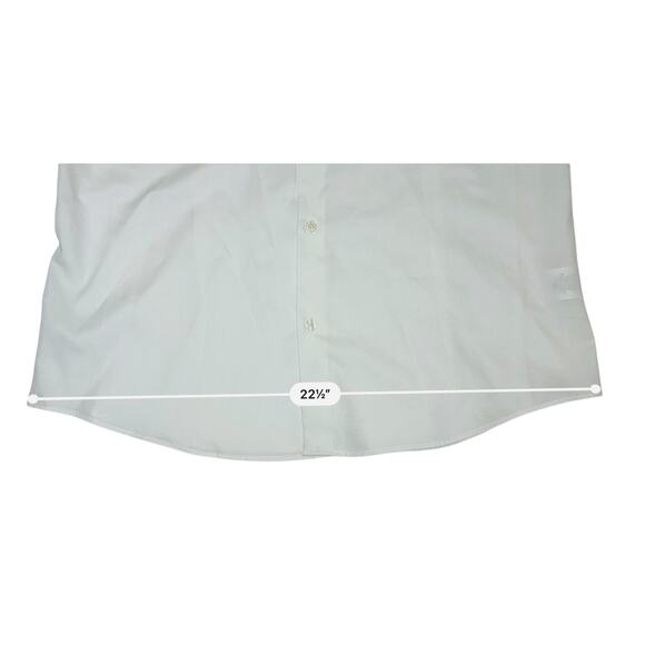 Perry Ellis Slim Fit Stain Resistant White Button Up Shirt XL Corpcore Party NWT - Picture 5 of 12